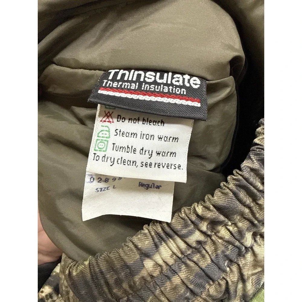 Vintage Cabelas Gore Tex Thinsulate Realtree Camo Hunting Pants Mens L USA